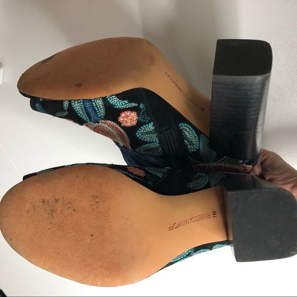 Rebecca Minkoff | Black Floral Embroidered Bootie - Picture 5 of 7